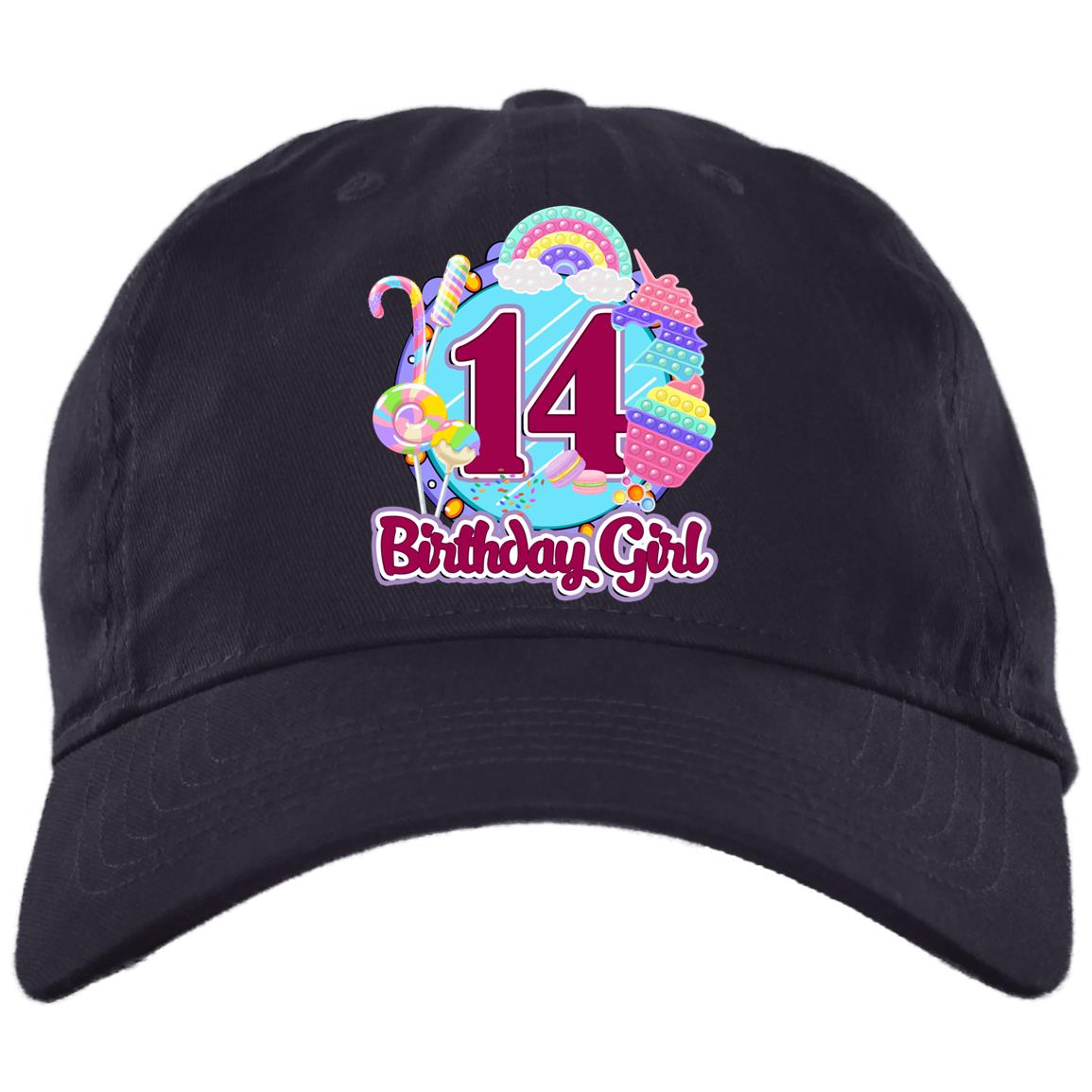 14th Birthday Fidget Toy Pop It Birthday Girl 14 Years Old Hat - Image 13