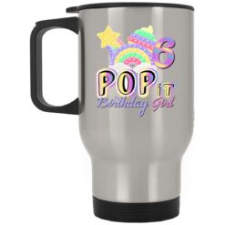 6th Birthday Rainbow Fidget Pop It Birthday Girl 6 Year Old Mugs