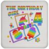 Fidget Toy Pop It Birthday Girl 4 Year Old 4th Birthday Kids Drink Coaster