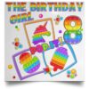 Fidget Toy Pop It Birthday Girl 8 Year Old 8th Birthday Kids POSSQE Satin Square Poster