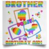 Fidget Toy Pop It Brother Of The Birthday Girl Pop It Family POSSQE Satin Square Poster