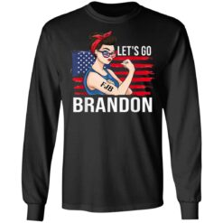 Lets Go Brandon Funny Messy Bun Girl Long Sleeve T-Shirt
