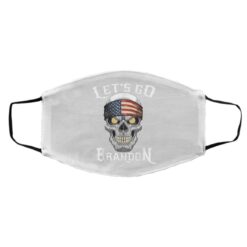 Lets Go Brandon Skull Head American Flag Face Mask