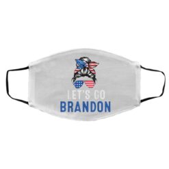 Lets Go Brandon Messy Bun America Flag Face Mask