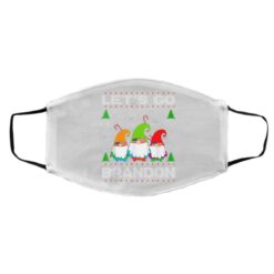 Let's Go Brandon American Flag Gnome Ugly Christmas Sweater Face Mask