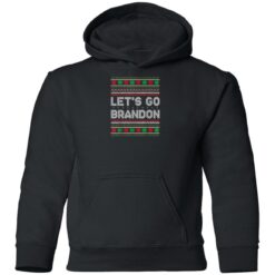Merry Christmas Lets Go Brandon Ugly Christmas Sweater Pullover Hoodie