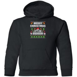 Merry Christmas Lets Go Brandon Ugly Sweater Christmas Pullover Hoodie