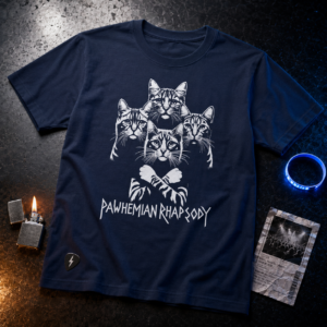 Pawhemian Rhapsody Cat Band T-Shirt