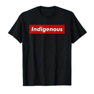 Indigenous Love and Pride T-Shirt, Red Block Background with White Letters
