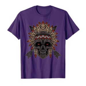 Indigenous Indian Culture Native American Skull T-Shirt