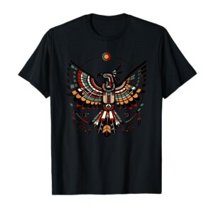 Thunderbird Native American Art T-Shirt, Indigenous Mythology Symbol