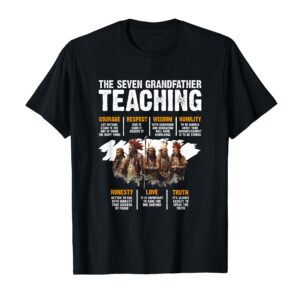 Indigenous Peoples Day Native American Grandfather Teaching Indian Tribe T-Shirt