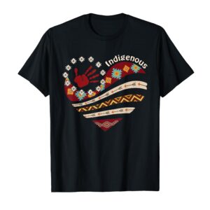 Indigenous Native American Blood Red Hand Heart Shape Women's T-Shirt