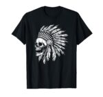 Native American Nomadic Culture Indigenous Skull Head T-Shirt