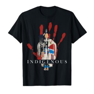 Native American Indigenous Red Hand Indian Blood Themed T-Shirt
