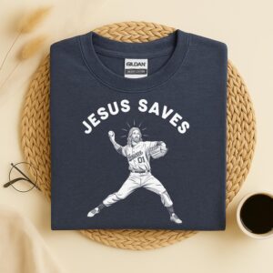 Jesus Saves Shirt, Jesus Christ Shirt, Christian Shirt, Easter Shirt, Jesus Shirt, Jesus Baseball Shirt, Bible Shirt, Jesus Playing Baseball