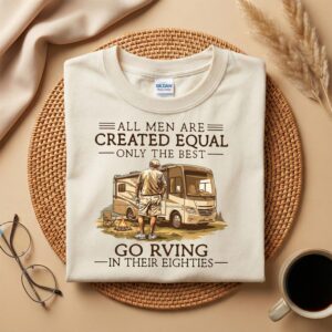 Vintage RV Camping 80th Birthday Shirt, Funny Eighties Adventure Quote, Retro Camper Lover