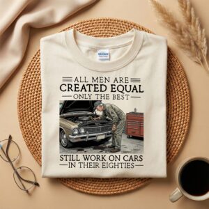 Car Mechanic 80th Birthday Shirt, Funny Still Working on Cars in His Eighties Design