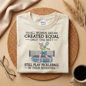 Funny Pickleball Shirt for Women in Their Seventies, 70s Birthday Tee and Player Gift