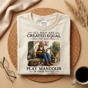 60th Birthday Mandolin Player Shirt, Still Playing Mandolin in Their Sixties T-Shirt