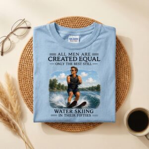 50th Water Skiing Birthday Shirt, Funny Water Skier Gift, Lake Life Tee