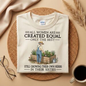 Funny Herb Gardener T-Shirt, Still Growing Herbs in Their Sixties, Gardening 60th Birthday Tee, Garden Grandma Gift