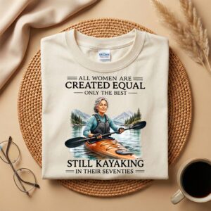 Still Kayaking in Their Seventies Shirt, Funny 70th Birthday Gift for Grandma, Kayak Lover Tee