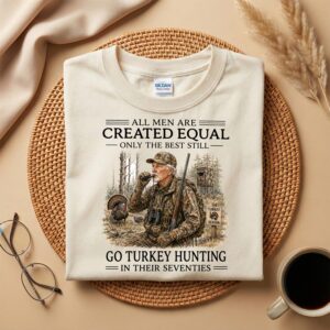 70th Turkey Hunting Birthday Shirt, Funny Hunter Gift Tee for Grandpa