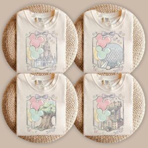 Coquette Bow Walt Disney World 4 Parks Retro Comfort Color Shirt