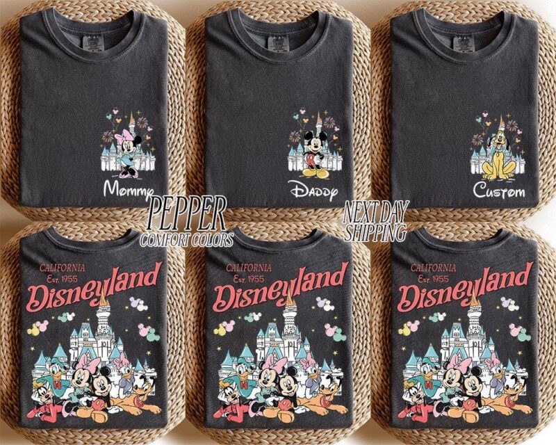 Custom-Disneyland-Family-Vacation-Shirts-Retro-Mickey-Friends-Trip-Tee Custom Disneyland Family Vacation Shirts