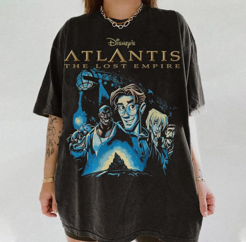 Disney-Atlantis-The-Lost-Empire-25th-Anniversary-Milo-Thatch-Doodle-Graphic-Tee Disney Atlantis The Lost Empire 25th Anniversary Milo Thatch Doodle Graphic Tee