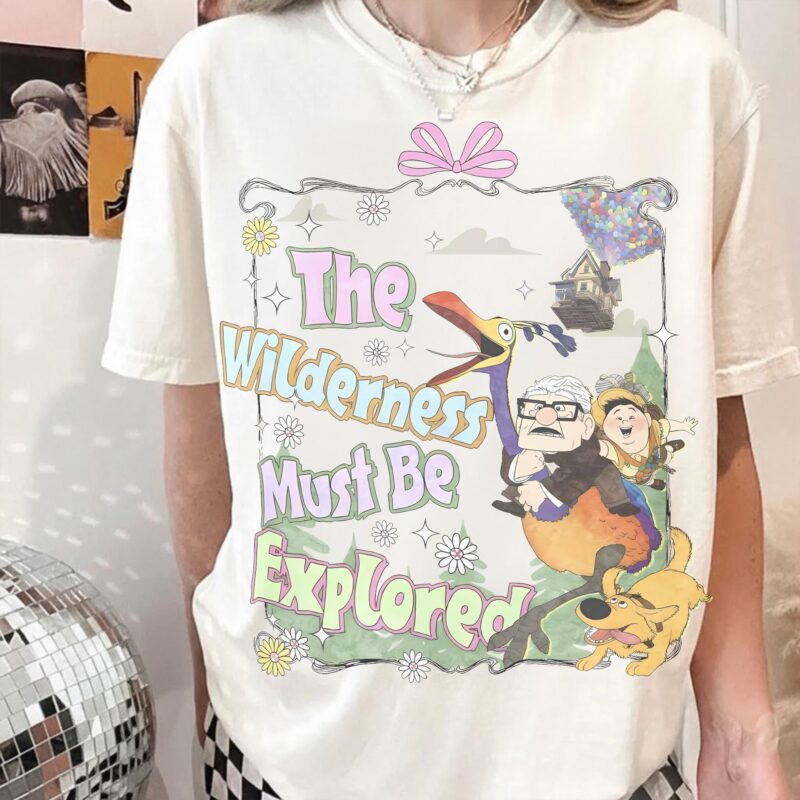 Disney Pixar Adventure Is Out There Carl & Ellie Up House Balloons Couple Graphic Tee for Disneyland or WDW Honeymoon