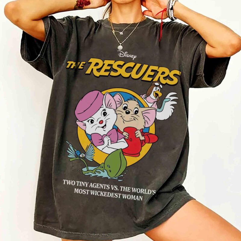 Bernard Bianca Orville Characters tee