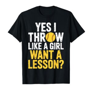 Funny Softball Quote T-Shirt for Women