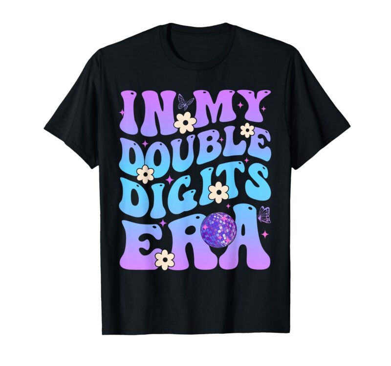 Girl in My Double Digits Era Retro 10th Birthday T-Shirt Sapelle Shirt