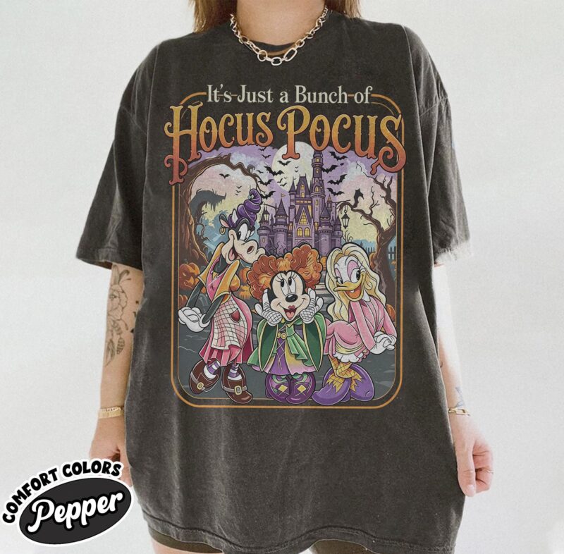 Halloween-Hocus-Pocus-Mouse-and-Friends-Pumpkin-Graphic-Tee Halloween Hocus Pocus Mouse and Friends Pumpkin Graphic Tee