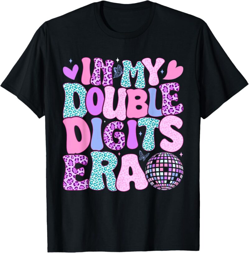 In-My-Double-Digits-Era-10th-Birthday-Girl-T-Shirt-Colorful-Groovy-Retro-Design-Sapelle-Shirt In My Double Digits Era 10th Birthday Girl T-Shirt