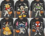 Mickey and Minnie Mummy Halloween Family Personalized Graphic Tee - Comfort Colors or Bella and Canvas