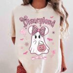 Minnie-Pink-Ghost-Leopard-Halloween-Graphic-Tee-Retro-Disneyland-Est-1955-WDW-Animal-Kingdom-Trip-1 Retro Disneyland Est 1955