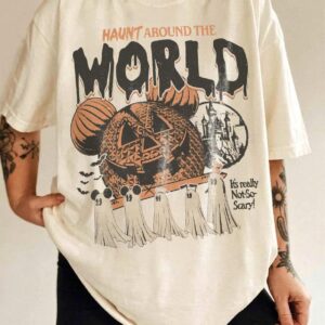 Retro Disney Halloween Mickey & Friends Ghost Graphic Tee - Haunt Around The World
