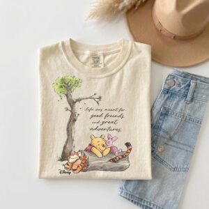 Retro Winnie the Pooh Hundred Acre Wood Friends Graphic Tee