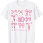 Sapelle-Shirt-10th-Birthday-Girl-Coquette-Bow-T-Shirt Sapelle Shirt 10th Birthday Girl Coquette Bow T-Shirt