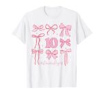 Sapelle-Shirt-10th-Birthday-Girl-Coquette-Bow-T-Shirt Sapelle Shirt 10th Birthday Girl Coquette Bow T-Shirt