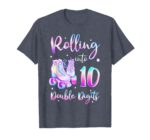 Sapelle-Shirt-10th-Birthday-Girl-T-Shirt-Rolling-Into-Double-Digits-Celebration-Design-2