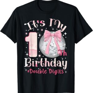 Sapelle Shirt 10th Birthday Girl T-Shirt with Double Digits
