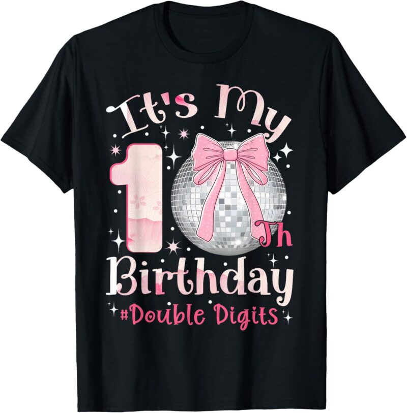 Sapelle Shirt 10th Birthday Girl T-Shirt with Double Digits