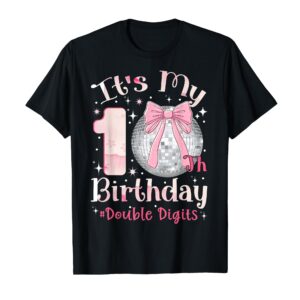 Sapelle Shirt 10th Birthday Girl T-Shirt with Double Digits