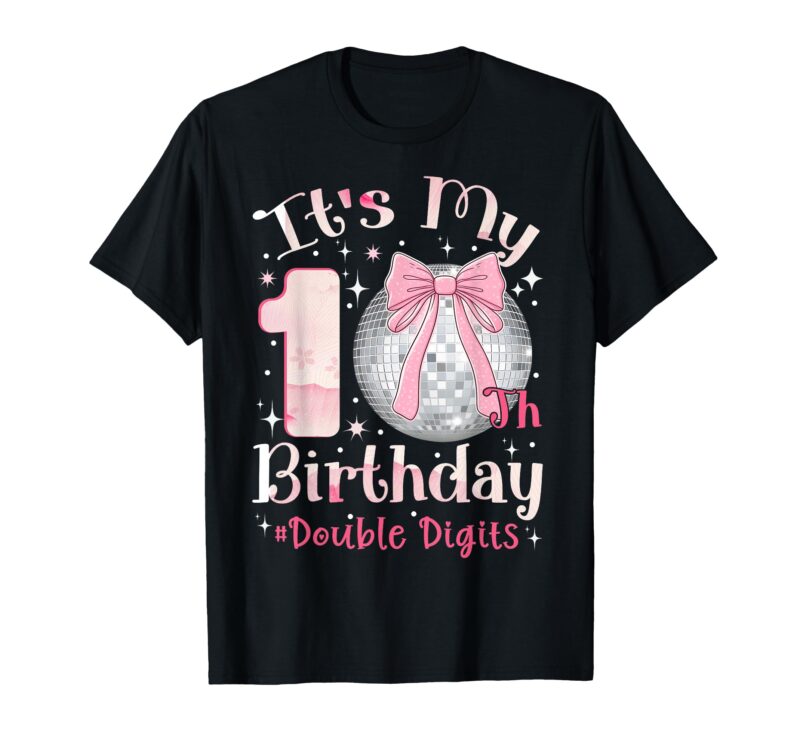 Sapelle Shirt 10th Birthday Girl T-Shirt with Double Digits
