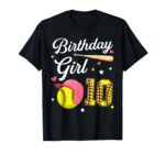 Sapelle-Shirt-10th-Birthday-Softball-T-Shirt-for-Girls-and-Kids Sapelle Shirt 10th Birthday Softball T-Shirt for Girls and Kids