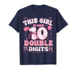 This Girl Is Now 10 Double Digits Coquette Bow Pink Shirt